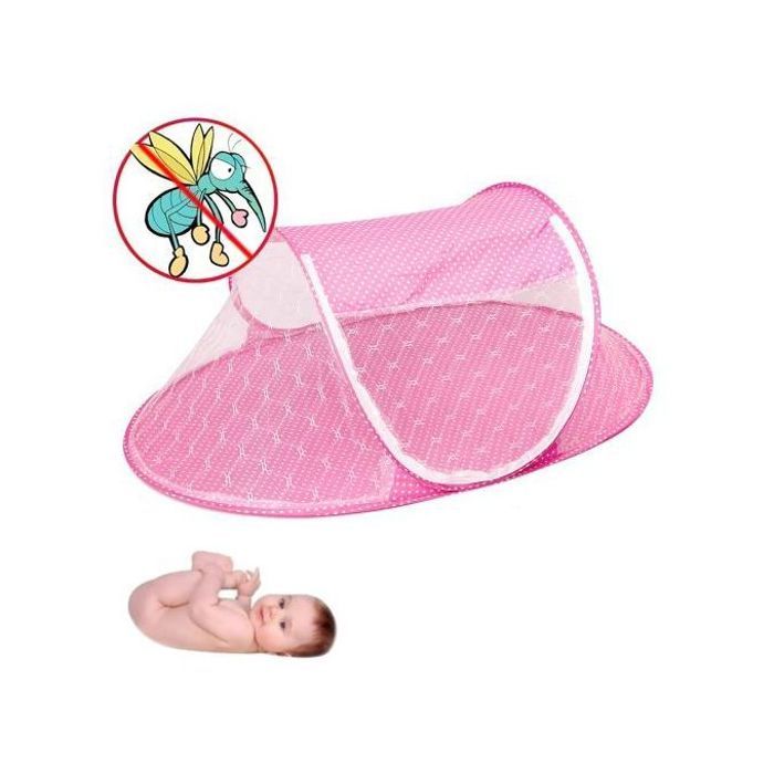 Berceau Bébé de Voyage - Lit Bébé - Moustiquaire - Rose