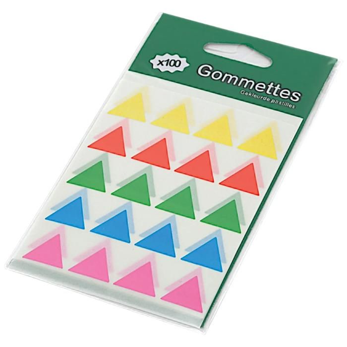 Gommettes en forme de triangle couleurs assorties x100 unités - SCOTCH