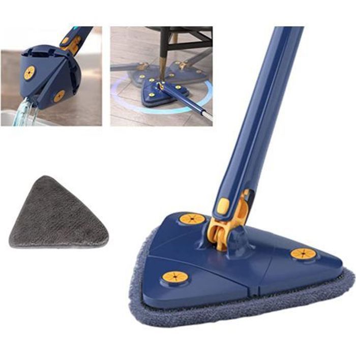 Offfre Vadrouille Triangular Mop avec Compression Automatique de l eau Rotative