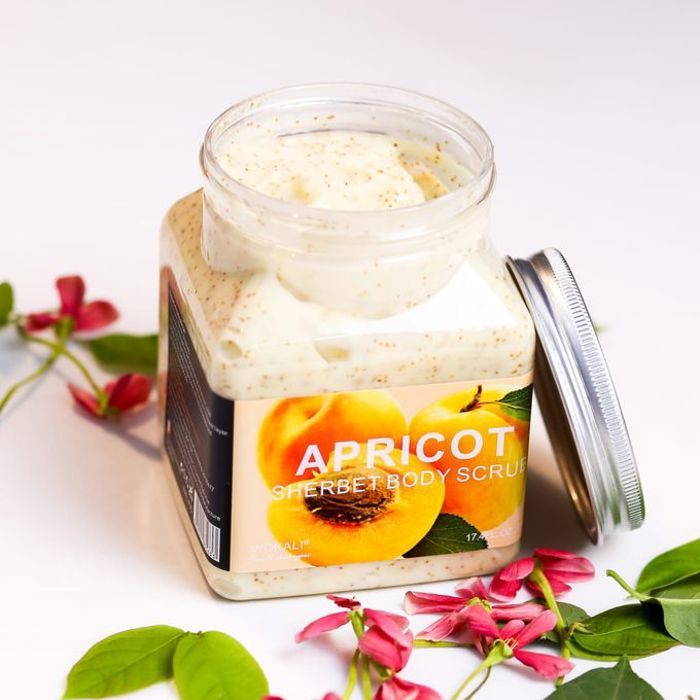 Wokali gommage naturel, apricot, abricot, sans paraben sans phatalate sherbet body scrub 350 ml