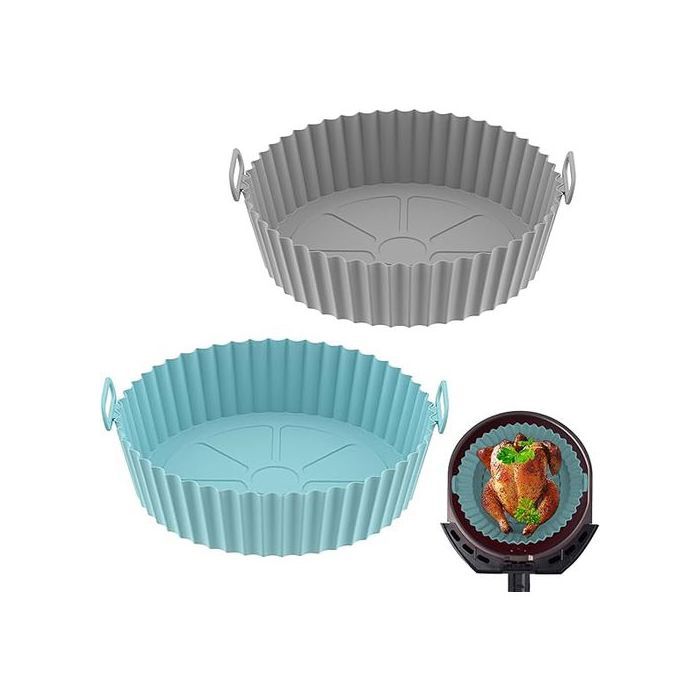 2 Pièces Moule Silicone Air Fryer, Accessoire Panier de Friteuse à Air