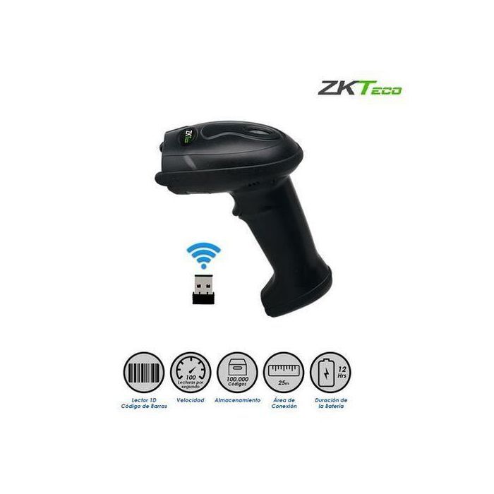 ZK Teco Lecteur code a barre Laser sans fil (Douchette sans fil)