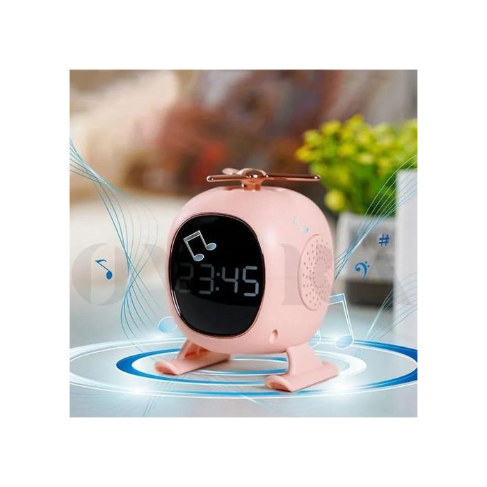 Réveil Bluetooth aromathérapie avec haut-parleur intégré et subwoofer sans fil, Rose