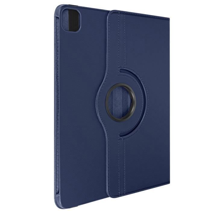 Fodral med lock - iPad Air 13 2024 / 2025 / 2026 - 360° roterande folio - Mörkblå - Heltäckande skydd - Syntetläder