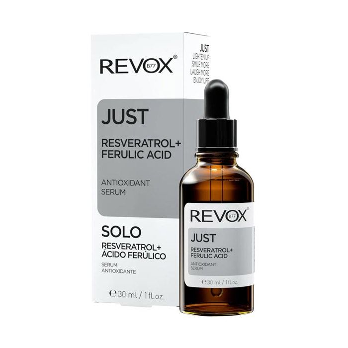 Sérum Antioxydant - JUST - Resvératrol + Acide Férulique - 30 ml - Vegan - Peaux Matures