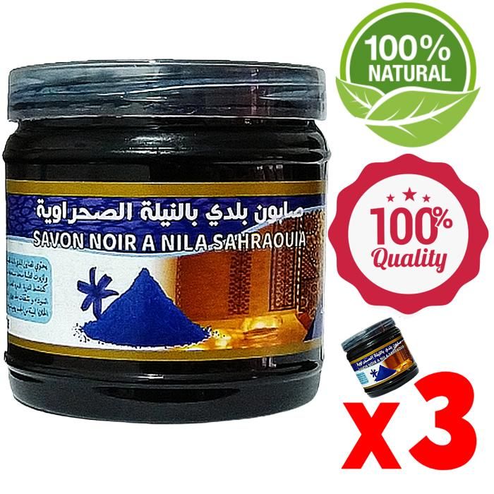 Savon Noir au Nila bleu 100% naturel 600g