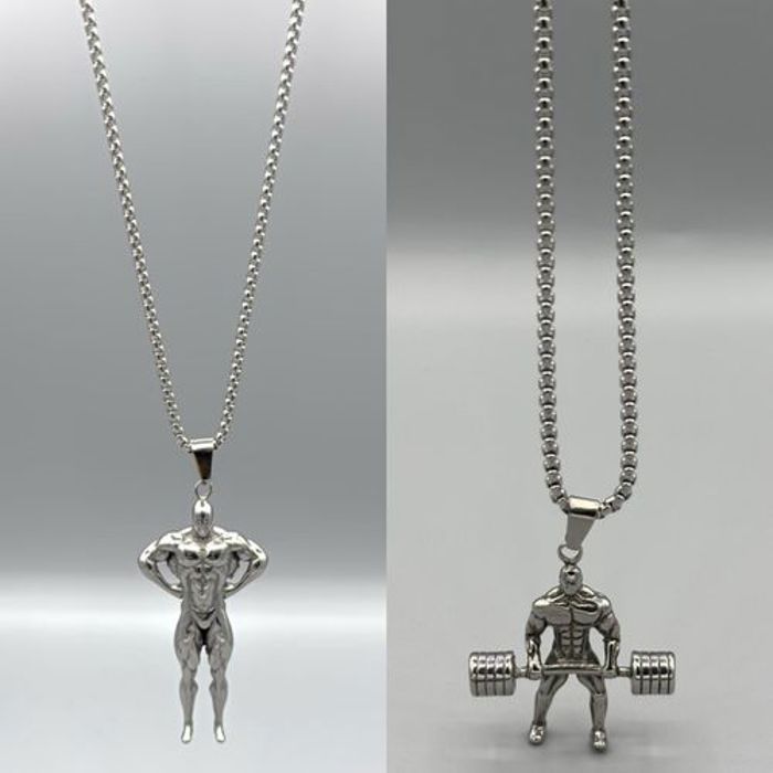 Pack 2 Special necklace for fitness_ SILVER