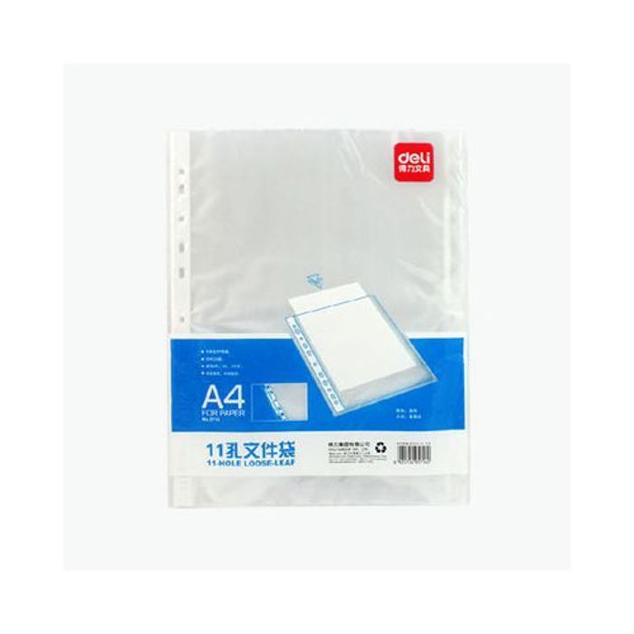 Deli Pochettes de plastification A4 - perforées 50 microns - 20 PIECES