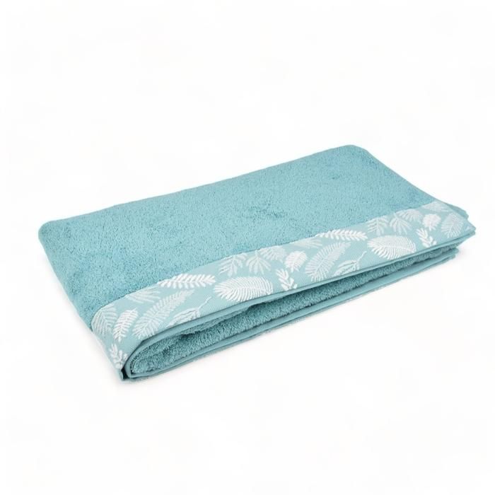 DRAP BAIN JACQUARD 100X150 VERT FOUGERE