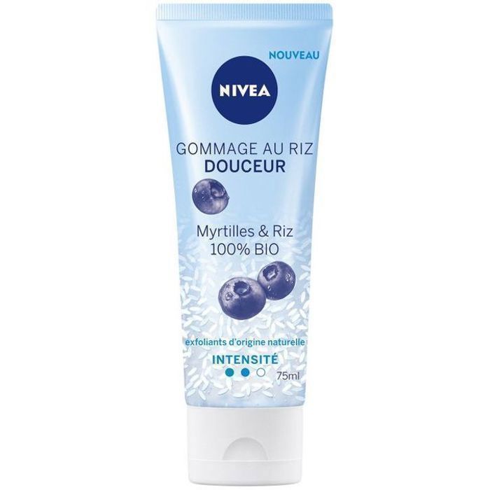 Gommage Douceur - BIO - Myrtilles et Riz - 75ml - Exfoliant Naturel - Peaux Normales