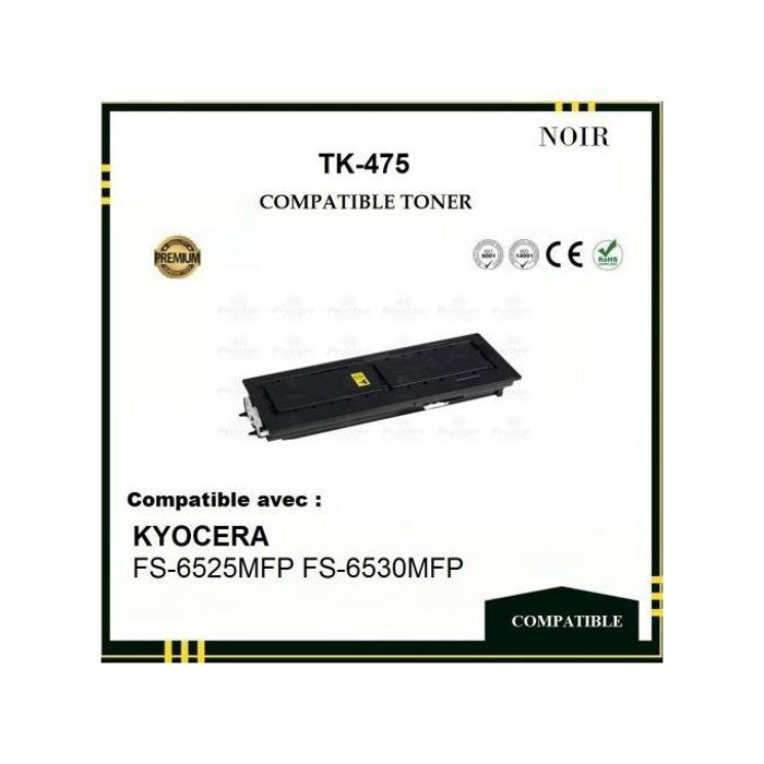 Toner - KYOCERA - TK 475 - Noir -  - Compatible avec FS 6525/6530 MFP