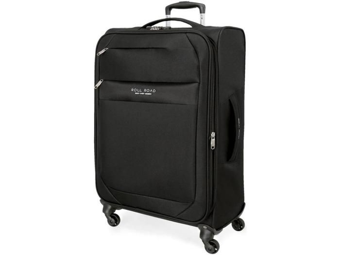 Valise Moyenne - JOUMMA BAGS - TROLLEY MOVOM - Noire - 4 Roulettes - Cadenas TSA