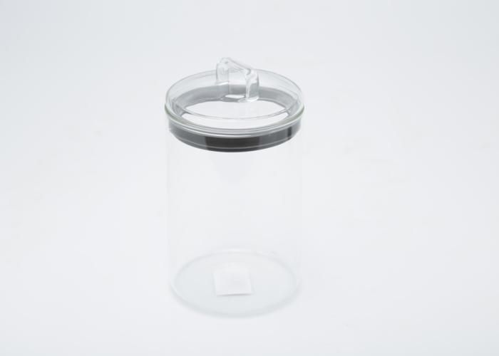 Bocal de rangement en verre - 1000 ml - Couvercle hermétique - Transparent - Esthétique