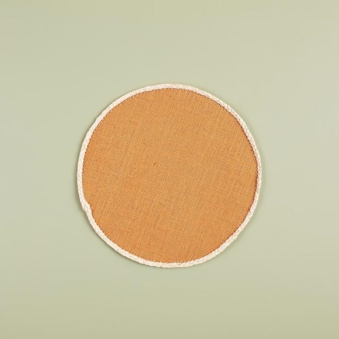 Set de Table - Lil Orange - Rond - 36x36 cm - Synthétique - Lavable