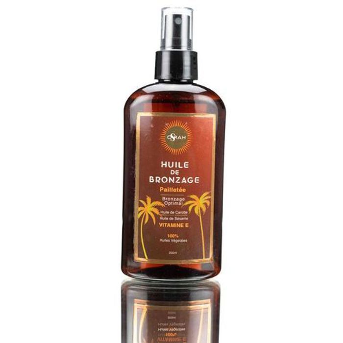 Huile de bronzage - OSRAH - Pailletée - 200ml - Non grasse - Protection épiderme