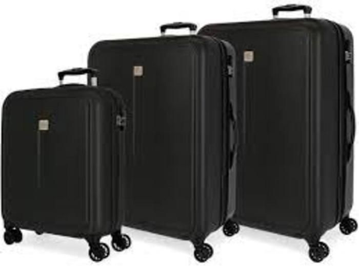 Ensemble de 3 valises - JOUMMA BAGS - TROLLEY MOVOM - Noir - Cadenas TSA - 4 roulettes