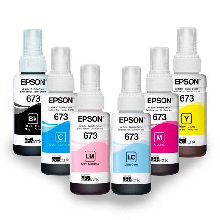 Pack bouteilles D'encre 673 Original pour L800, L805, L810, L850 Printer, L1800