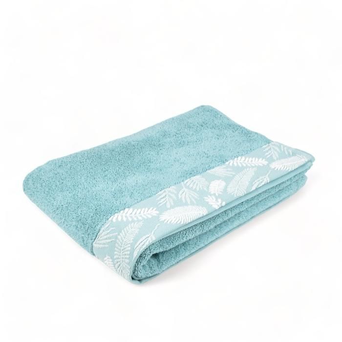 DRAP DOUCHE JACQUARD 70X140 VERT FOUGERE