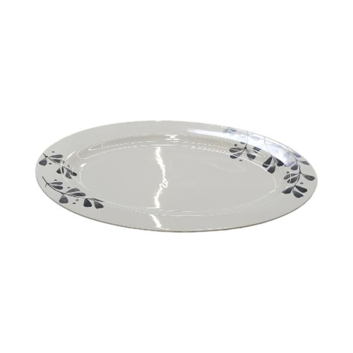 ASSIETTE PLATE OVALE EN PORCELAINEELAINE AVEC DECO (L) 41*29,