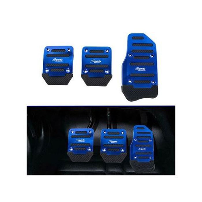 Pédales Sports de voiture bleu, antidérapante couvre-plaquettes de frein Couvre-pédale