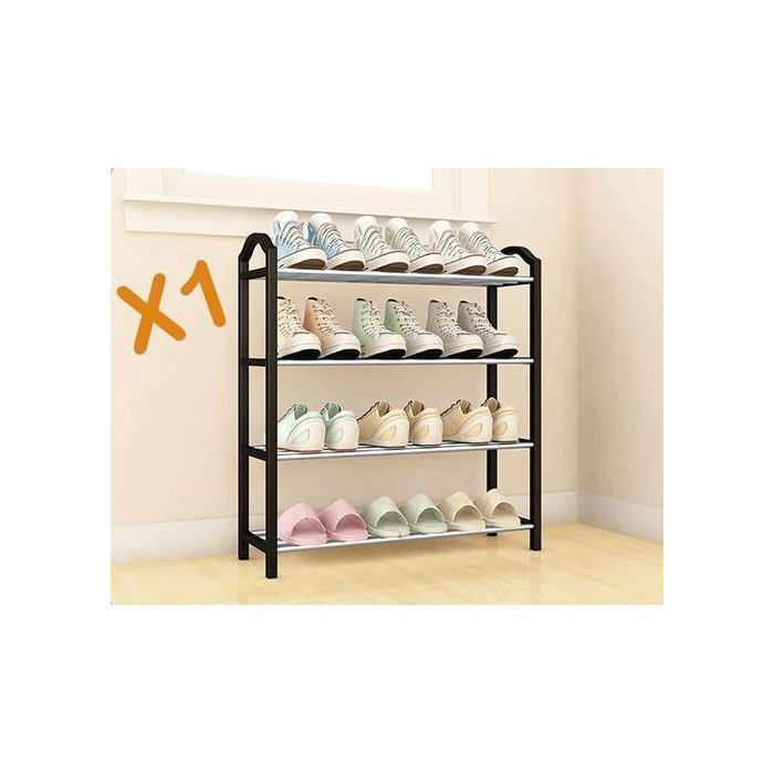 Étagère à chaussures en métal à 4 Niveaux,accessoires pour la maison
