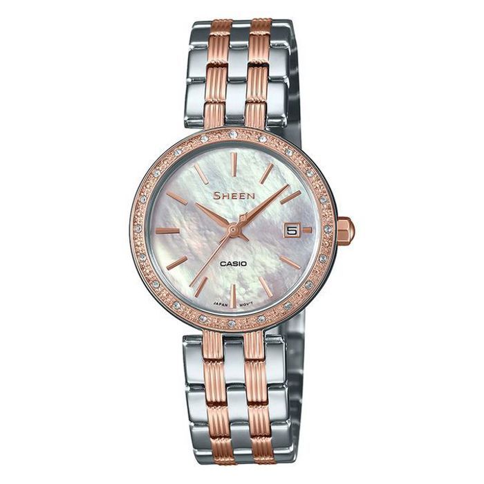 Montre Femme - CASIO - Bicolore - Quartz - Étanchéité 5 ATM - Affichage Analogique