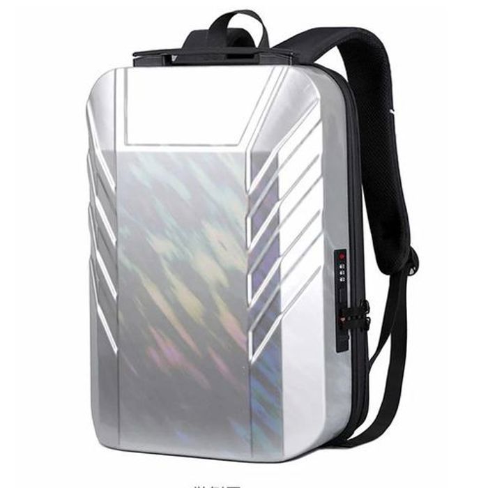 Sac à dos pour PC 15.6", cartable rigide, sac de voyage, bag scolaire, Gris