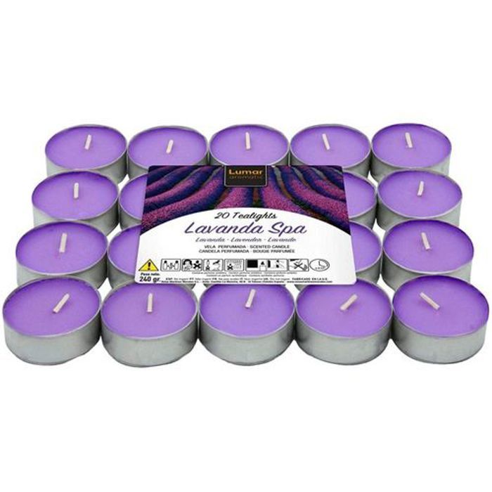 Lumar aromatic bougies lavande pack de 20 pcs // bougies parfumées