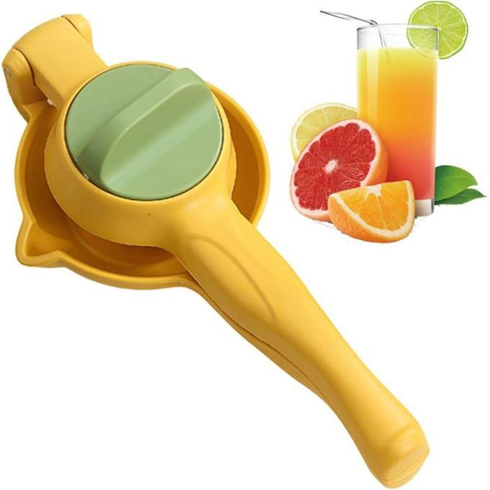Presse-citron manuel portable, idéal pour extraire le jus de fruits et séparer les pépins.