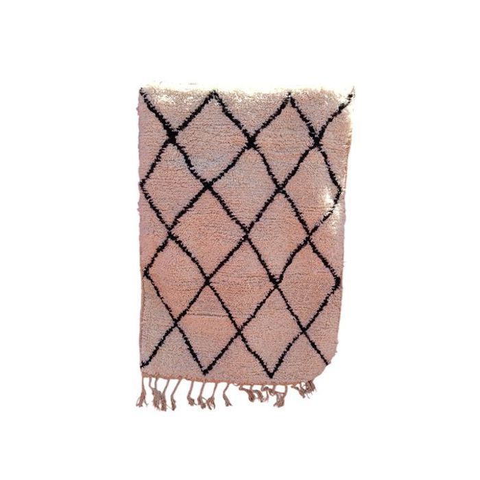 Tapis Berbère Beni Ouarain 1.5m x 1m - Laine Naturelle Fait Main