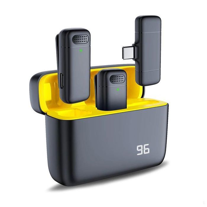 Microphone Lavalier Sans Fil Bluetooth Type-C avec Réduction de Bruit et Boîtier de Charge