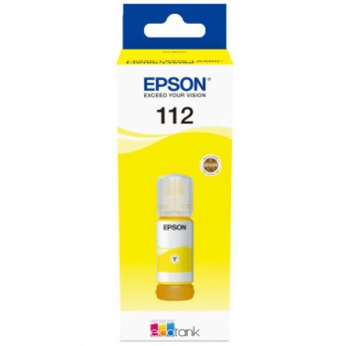 Cartouche d'impression - Epson - ECOTANK 112 - Jaune - Pigment - Compatible L5160, L5150