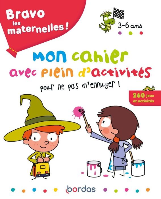 Mon cahier avec plein d'activité pour ne pas m'ennuyer !