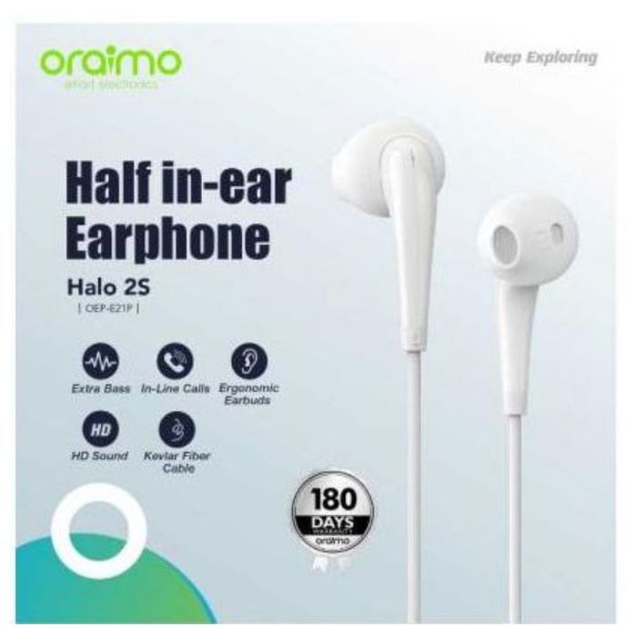 Casque filaire ORAIMO OEP-E21P (blanc, dans l'oreille)