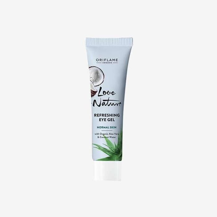 Gel Contour des Yeux - Love Nature - Aloe Vera - Eau de Noix de Coco - 15 ml - Sans Alcool