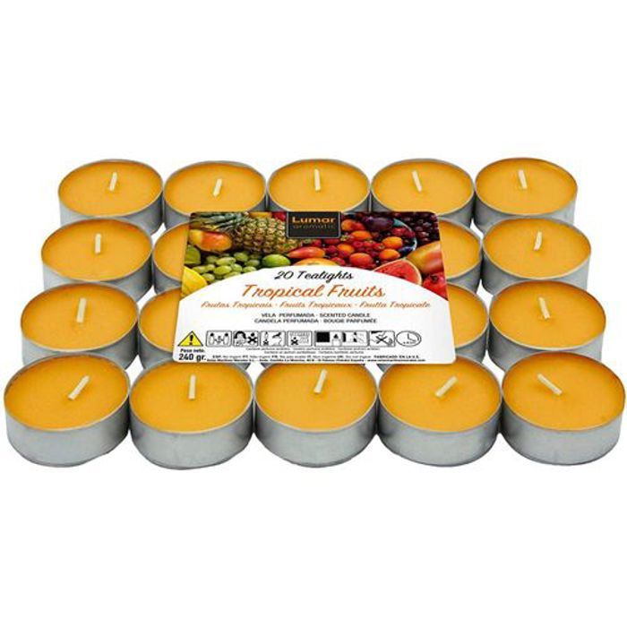 Lumar aromatic bougies fruits tropicaux pack de 20 pcs // bougies parfumées