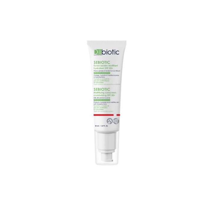 Écran solaire matifiant hydratant - D-BIOTIC - SEBIOTIC - SPF 50+ - 50 ml - Non gras