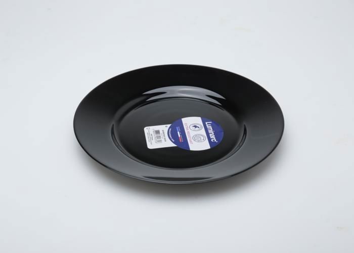 Assiette Plate - Everyday - 24 cm - Noir - Porcelaine - Compatible lave-vaisselle