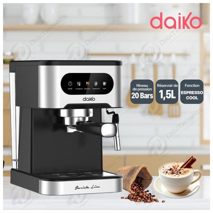 Machine à Café Barista Max 20 Bars Fonction Espresso Cool 1.5L, CF9322EK