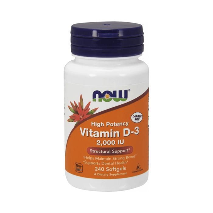 Vitamine D3 2000UI 240 cap Standard Now Foods Pack Nutrition Sportive