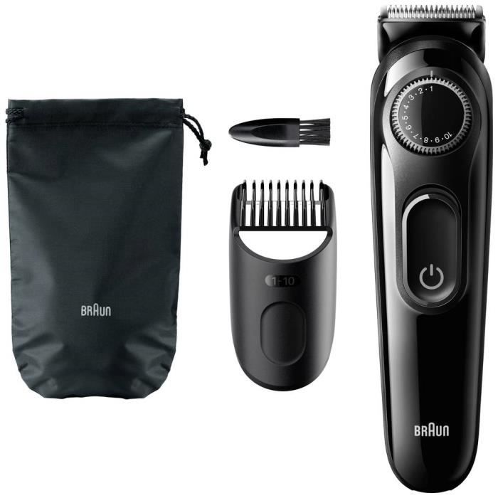 Tondeuse à barbe Braun BT3324 - 20 hauteurs de coupe - Noir