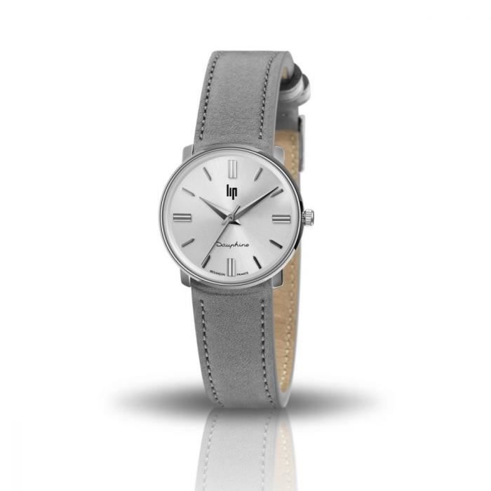 Montre - Lip - DAUPHINE - 29 mm - Cuir - Argenté - Quartz