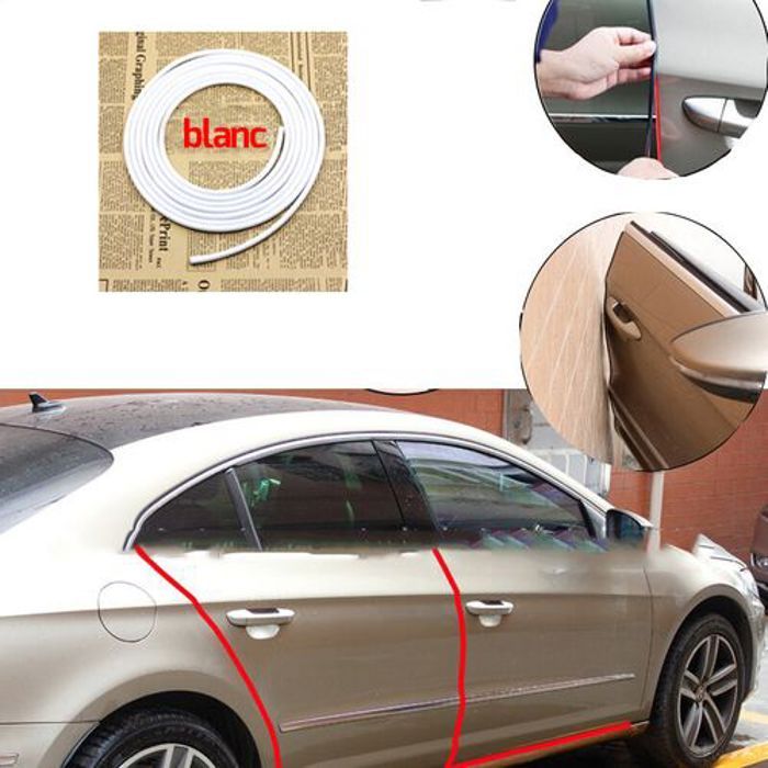 5M Bord de porte de voiture Protection contre les rayures Bande de protection bandes d'étanchéité Anti friction bricolage