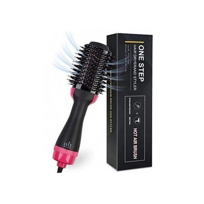 One step brosse soufflante,brosse sèche-cheveux electrique en métal 2021