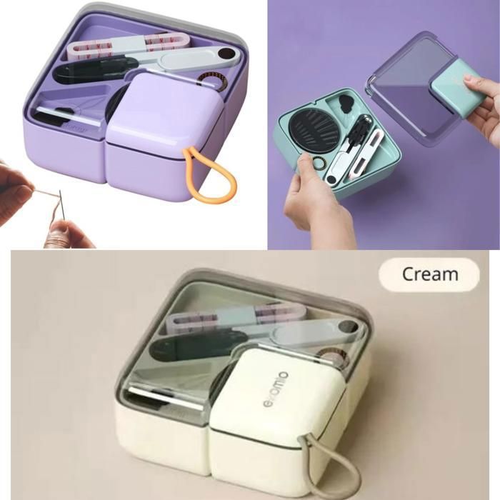 Lot de 21 boîte à couture portable multifonctionnel pour les voyages et les projets (Couleur aléatoire)