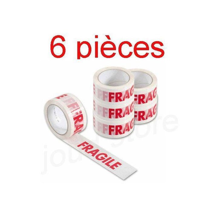 6 Ruban d'Emballage SCOTCH Imprimé "FRAGILE"