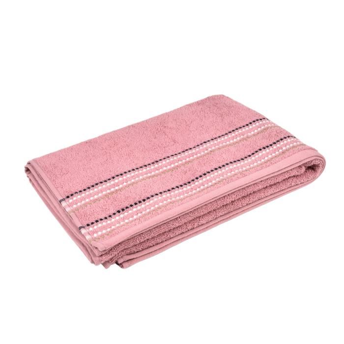 DRAP DOUCHE JACQUARD 70X140 ROSE MARTIA