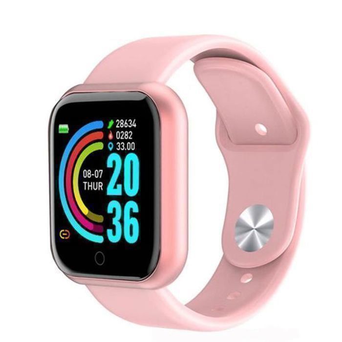 Montre intelligente de sport fréquence Cardiaque moniteur de tension D20 - Rose