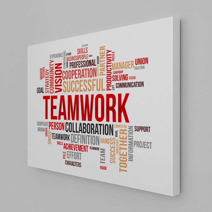 Tableau Décoratif - Teamwork board - 40 x 60 cm - Multicolore - Style Contemporain