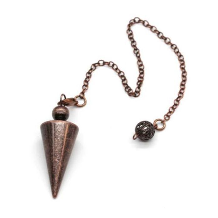 Pendentif cône en métal, collier de personnalité, collier gothique créatif,